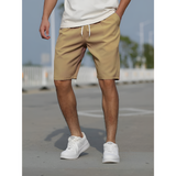 Men's Drawstring Elastic Waist Casual Shorts - Everyday Wear
