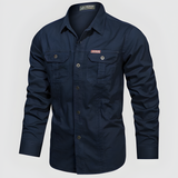 Men's Cargo Shirt Long Sleeve Military Style - Casual Outdoor Wear