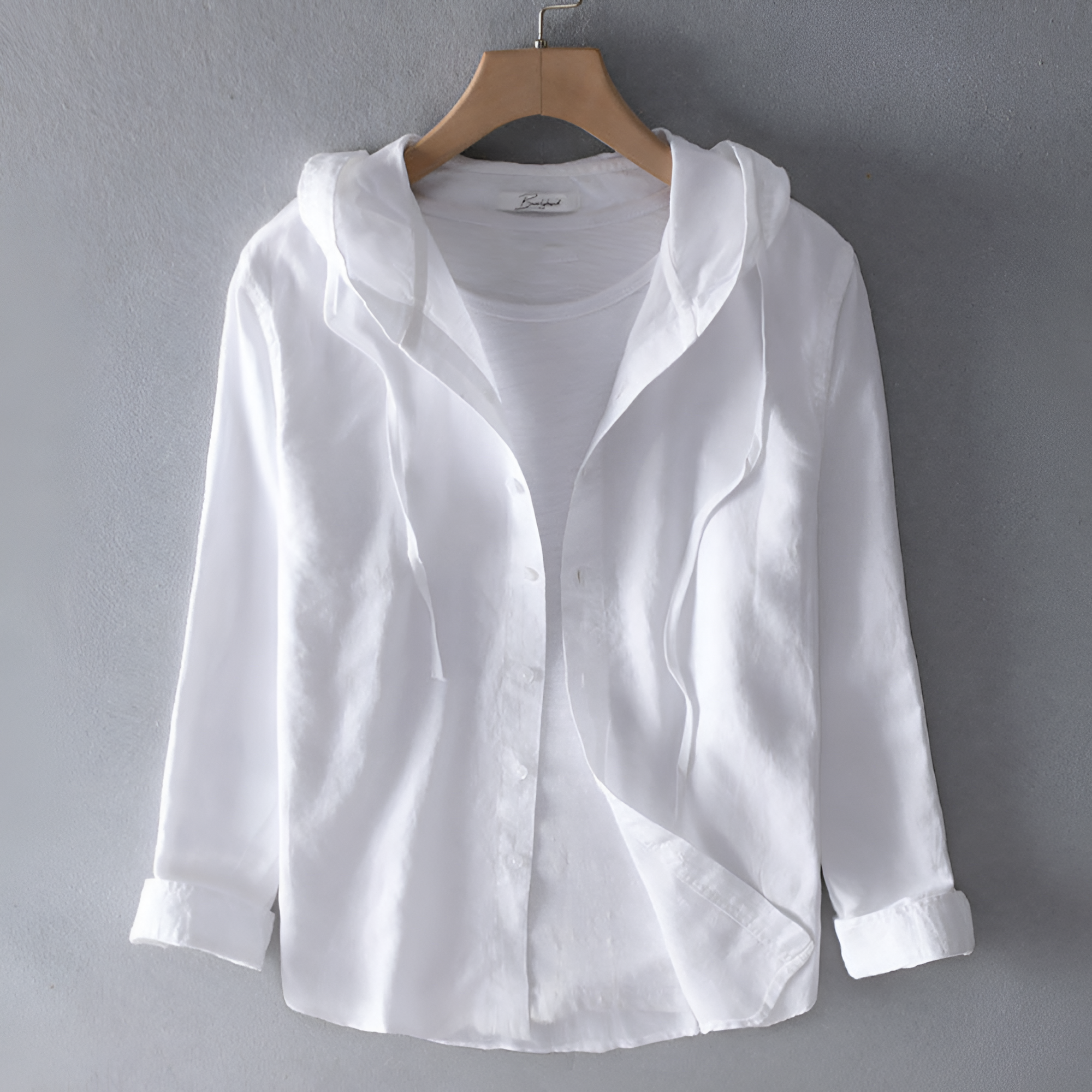Women's Striped Hooded Long Sleeve Shirt - Casual Outing