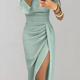 Women's Off Shoulder Maxi Dress - Evening Wear