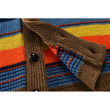 Men's Striped Shawl Collar Cardigan - Casual Outerwear