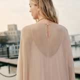 Women's Layered Chiffon Cloak Dress - Evening Party