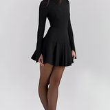 Women's Long Sleeve Fit Flare Dress - Cocktail Party