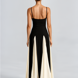 Women's Slim Fit Contrast Maxi Dress - Event Wear