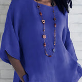 Women's Oversized Boxy Blouse - Casual Summer Wear