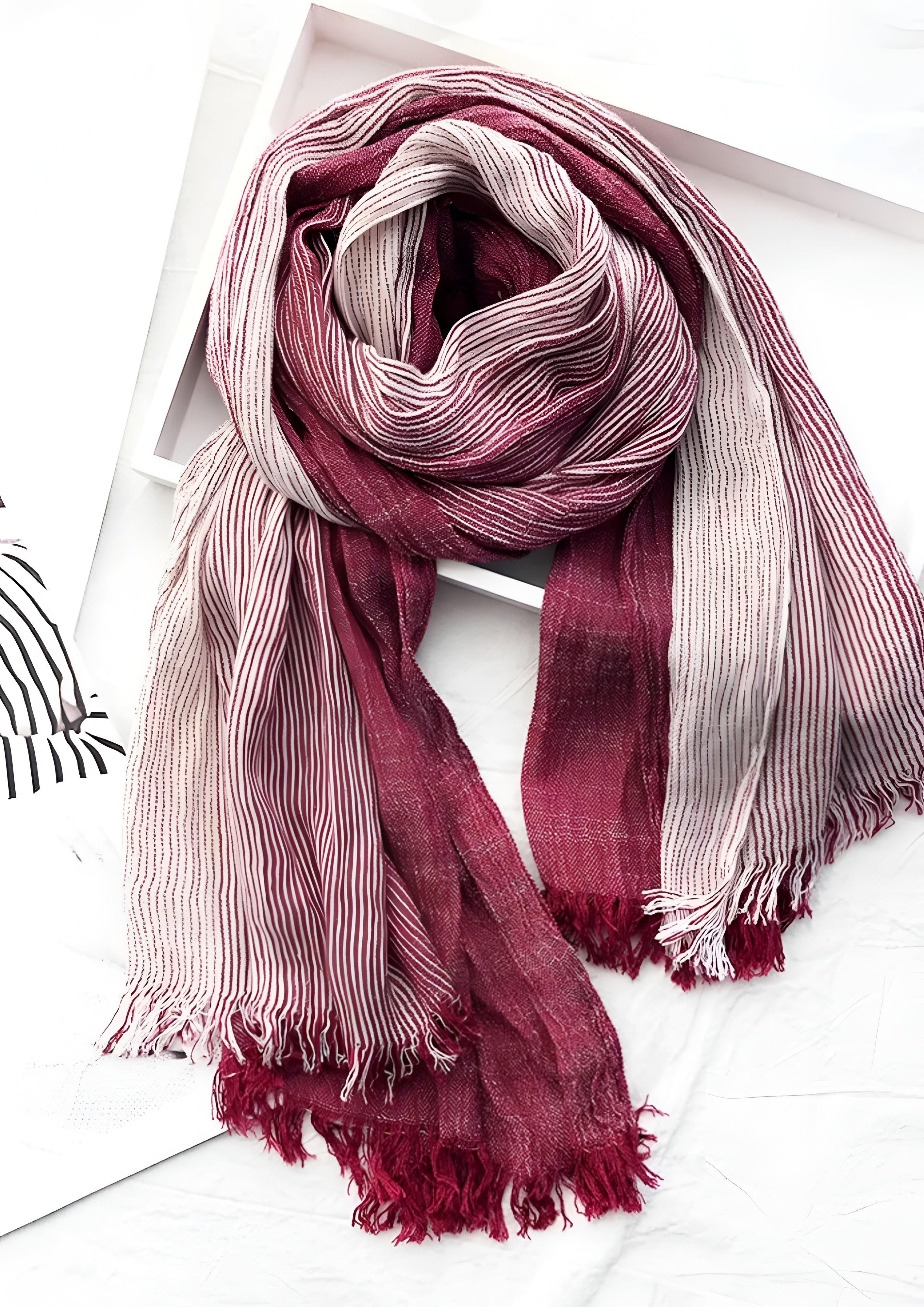 Women's Striped Scarf - Year Round Wear