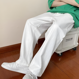 Men's Wide Leg Relaxed Fit Trousers - Casual Everyday Wear