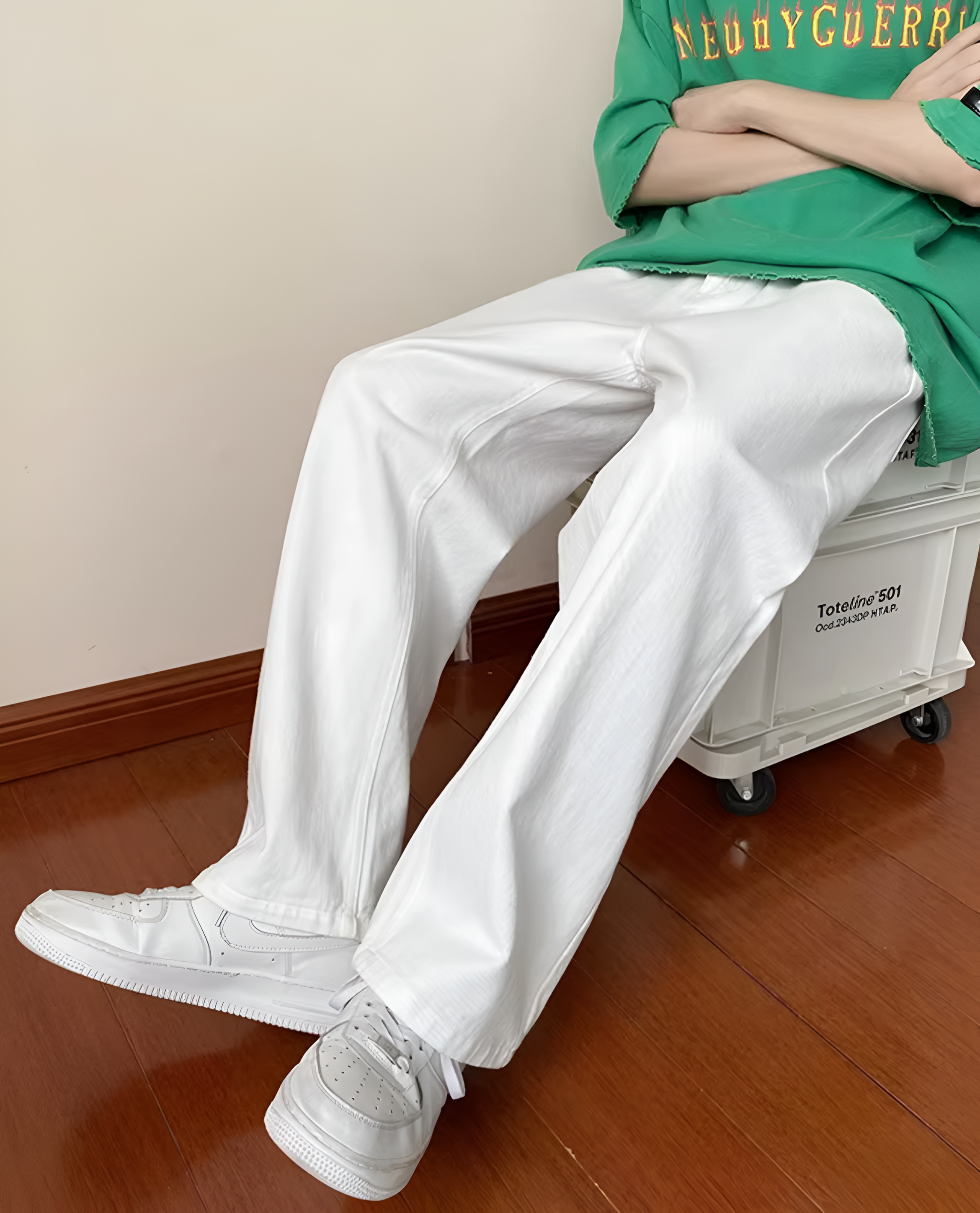 Men's Wide Leg Relaxed Fit Trousers - Casual Everyday Wear