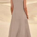 Women's Pocket Maxi Dress - Summer Casual Wear