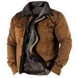 Men's Sherpa Lined Padded Jacket - Outdoor Casual Wear