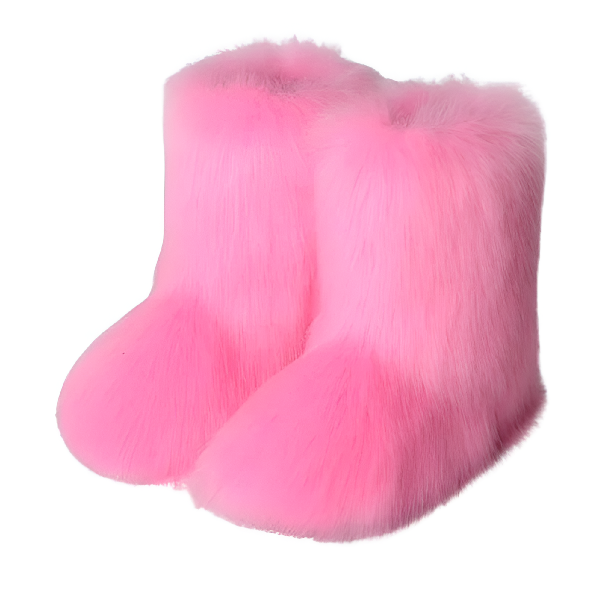 Women's Faux Shaggy Bootie Footwear - Winter Outdoor Wear