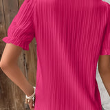 Women's Scalloped Neckline Blouse - Summer Casual Dres