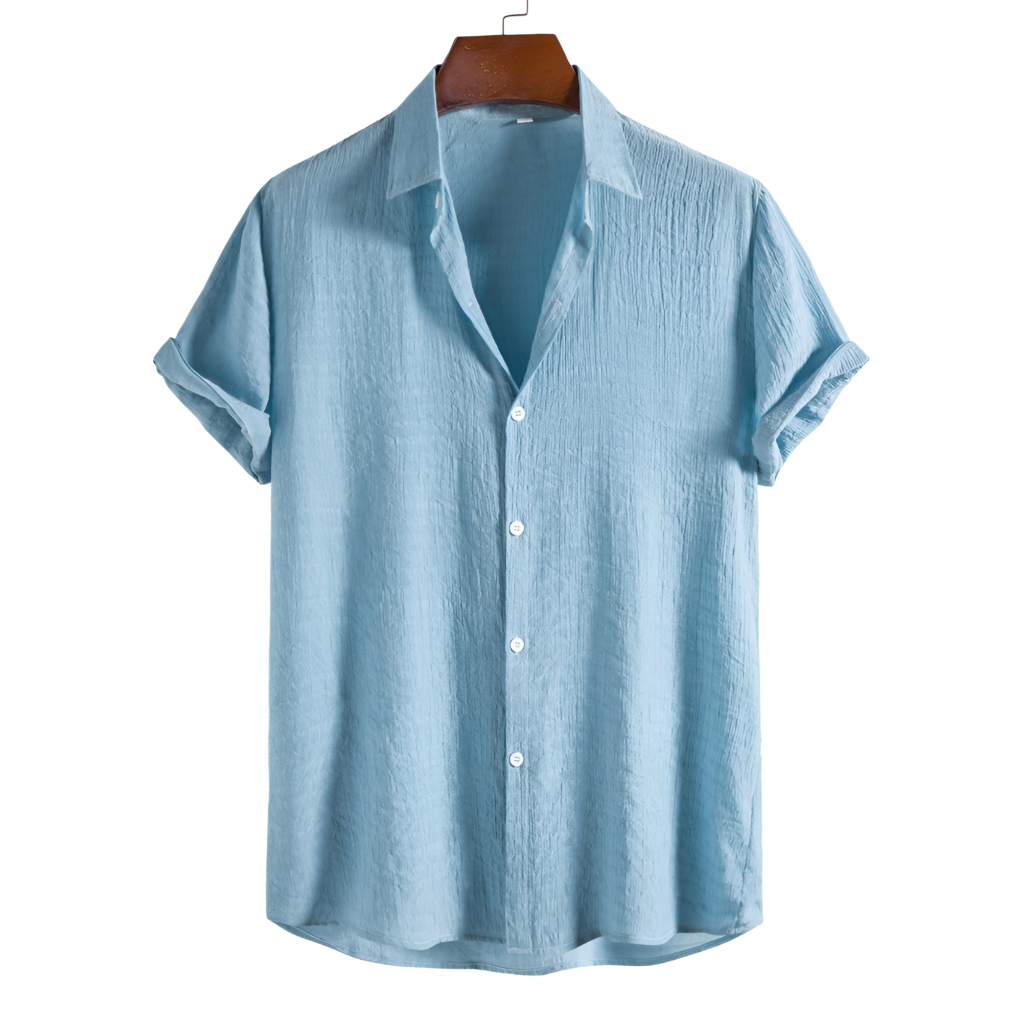 Men's Short Sleeve Button Up Shirt - Casual Wear