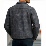 Men's Zip Up Point Collar Jacket - Casual Wear