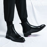 Men's Cap Toe Leather Chelsea Boots - Formal Events