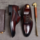 Men's Pointed Toe Lace Up Oxford Shoes - Formal Wear
