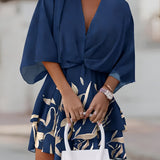 Women's Tiered Skirt Mini Dress - Tropical Summer Wear