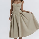 Women's Midi Dress Corset Skirt - Date Night