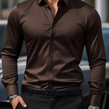 Men's Slim Fit Stretch Dress Shirt - Office Wear