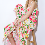 Women's Floral Tiered Maxi Dress - Summer Garden Party