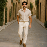 Men's Button Down Two Piece Set - Casual Wear