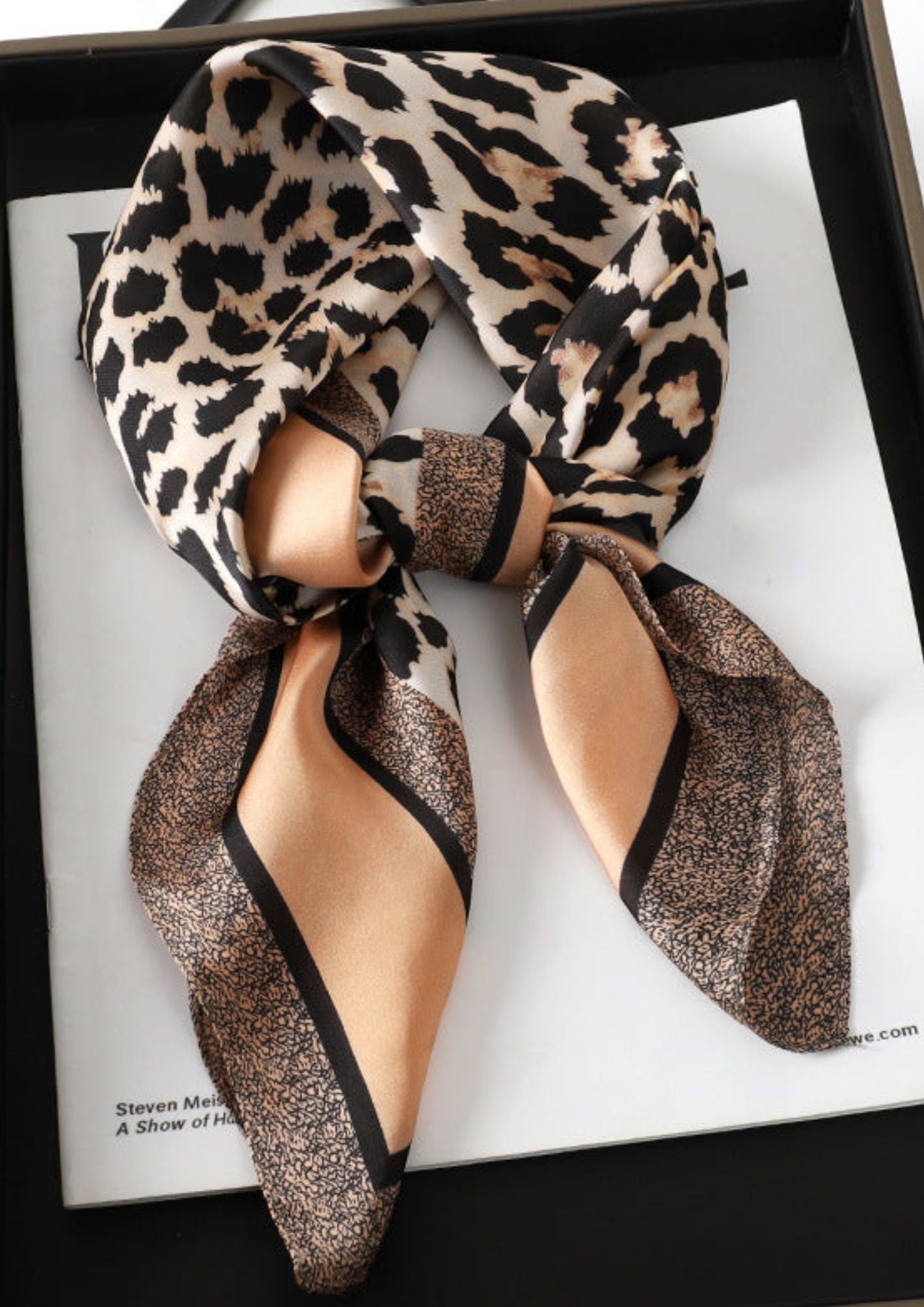 Women's Patterned Square Scarf – Classic Twist Travel Wear