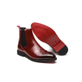 Men's Cap Toe Leather Chelsea Boots - Formal Events