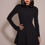 Women's Long Sleeve Fit Flare Dress - Cocktail Party