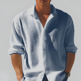 Men's Textured Relaxed Shirt - Casual Wear