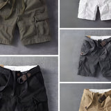 Men's Belted Cargo Shorts - Summer Casual Wear