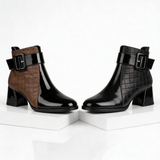 Womens Buckle Quilted Ankle Boots - Evening Wear
