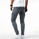 Men's Slim Fit Multi-Pocket Cargo Pants - Casual Wear