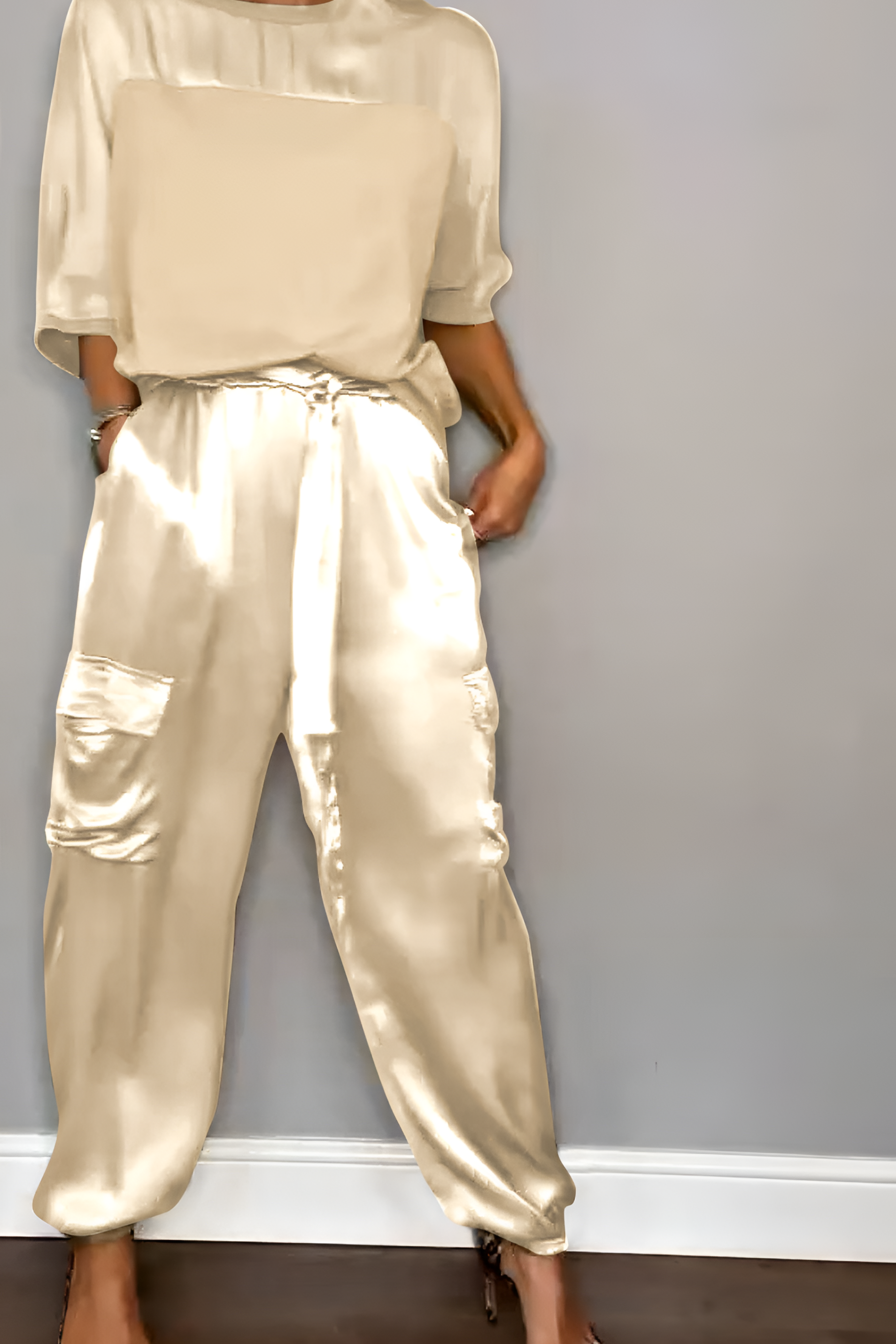 Women's Cargo Two Piece Lounge Set - Casual Chic