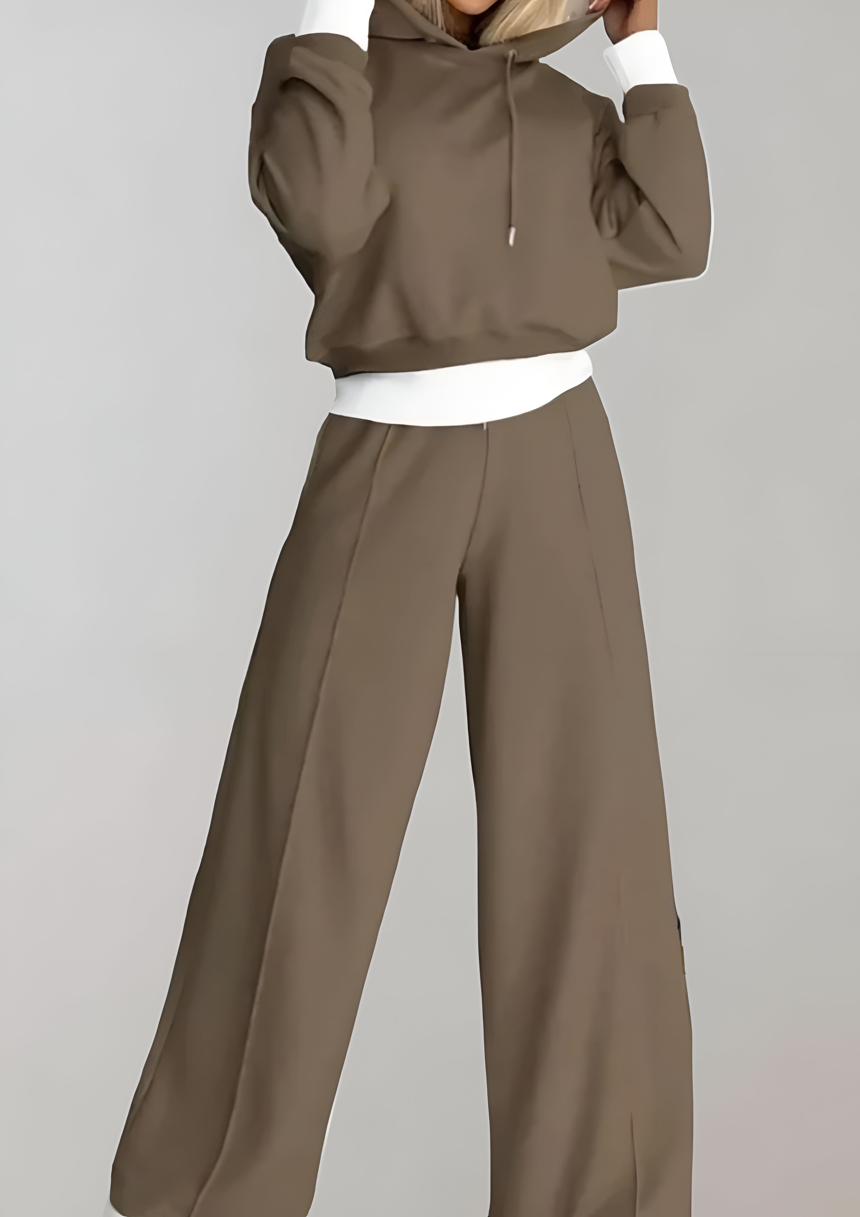 Women's Casual Hoodie Tracksuit Set - Casual Streetwear