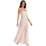 Women's Floral Corset Maxi Dress - Formal Occasion