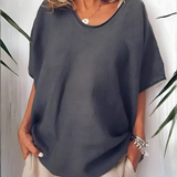 Women's Loose Fit Short Sleeve Tunic - Casual Daily Wear