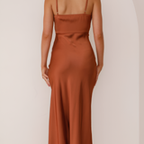 Women's Square Neck High Slit Maxi Dress - Wedding Guest