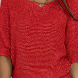 Women's Pullover Knitted Dolman Top - Summer Wear