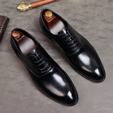 Men's Pointed Toe Lace Up Oxford Shoes - Formal Wear