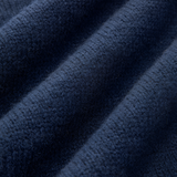 Women's Denim Panel Lapel Sweater - Casual Everyday Wear