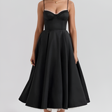 Women's Bustier Corset Midi Dress - Cocktail Party
