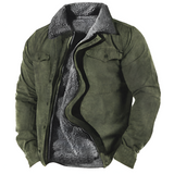 Men's Sherpa Lined Padded Jacket - Outdoor Casual Wear