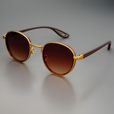 Men's Round Polarized Metal Sunglasses - Outdoor Travel