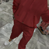 Women's Sequin Trim Hooded Tracksuit - Casual Loungewear