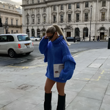 Women's Oversized Chunky Knit Sweater - Casual Winter Wear