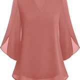 Women's Chiffon Tunic Blouse - Office Wear