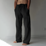 Men's Loose Fit Drawstring Trousers - Casual Beachwear