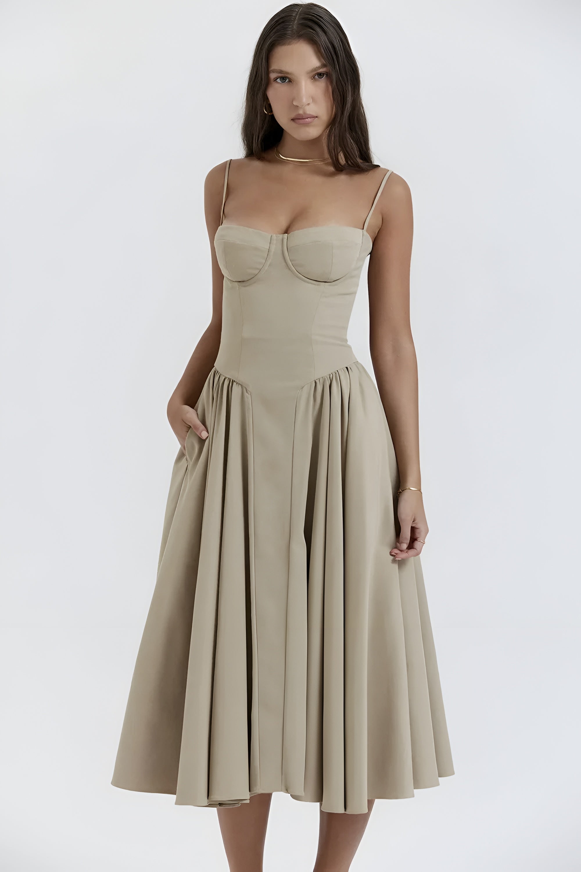 Women's Midi Dress Corset Skirt - Date Night