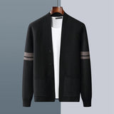 Men's Cardigan Sleeve Stripes - Casual Smart Wear