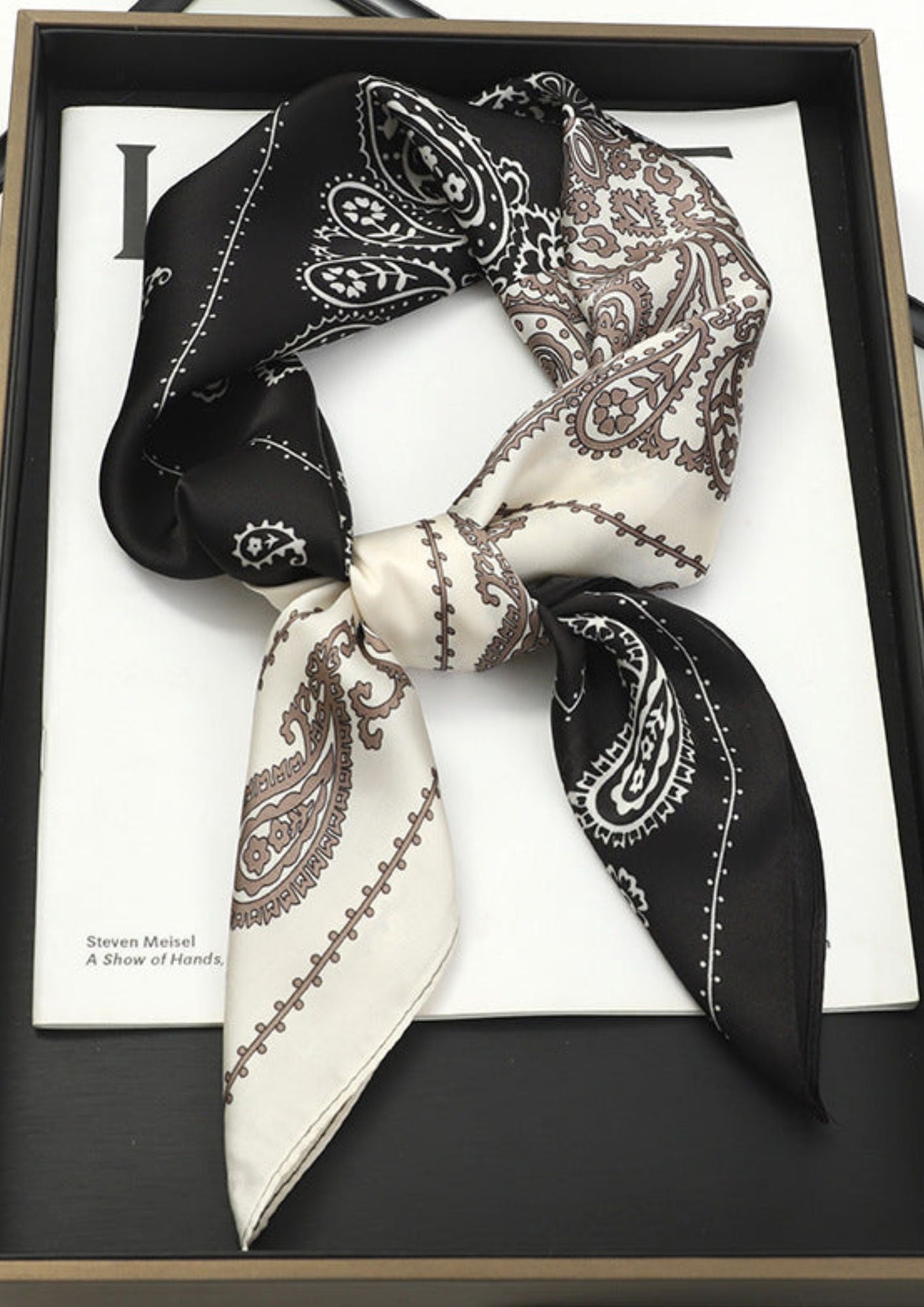 Women's Patterned Square Scarf – Classic Twist Travel Wear